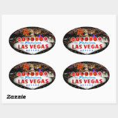 ラスベガスギフト 楕円形シール (シート)