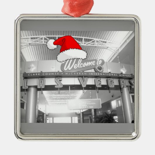ラスベガスクリスマスへようこそ メタルオーナメント (正面)