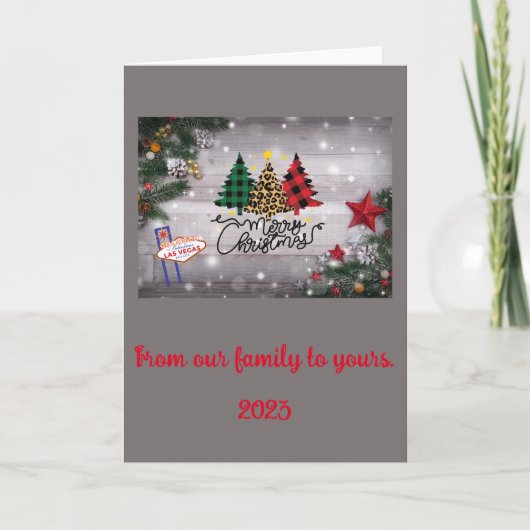 ラスベガスクリスマスカード サンキューカード (正面)