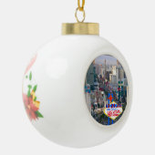 ラスベガスクリスマスサインパーソナライズされたオーナメント セラミックボールオーナメント (左)