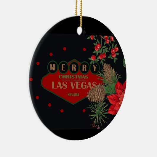 ラスベガスクリスマスセラミッパーソナライズされたクオーナメント セラミックオーナメント (右)