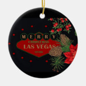 ラスベガスクリスマスセラミッパーソナライズされたクオーナメント セラミックオーナメント (正面)