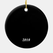 ラスベガスクリスマスセラミッパーソナライズされたクオーナメント セラミックオーナメント (裏面)