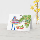 ラスベガスクリスマスパーム離れカード カード (黄色い花)