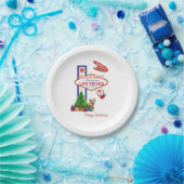 ラスベガスクリスマス紙プレート ペーパープレート (パーティー)