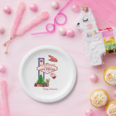 ラスベガスクリスマス紙プレート ペーパープレート (パーティー)