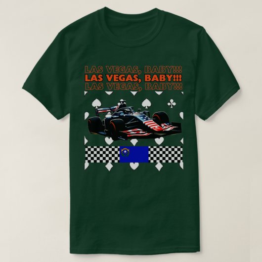 ラスベガスグランプリ公式1 Nevada USA Tシャツ (デザイン正面)