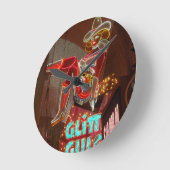 ラスベガスグリッターガルチ ラウンド壁時計 (傾斜)