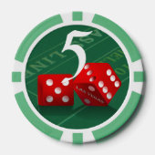 ラスベガスサイコロクラプステーブル ポーカーチップ (正面)