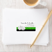 ラスベガスサイコロテーマグリーン&ブラックフェイクグリッター ラベル (インサイチュ)