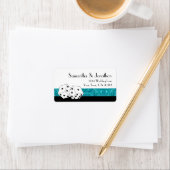 ラスベガスサイコロテーマティール（緑がかった色）&ブラックフェイクグリッター ラベル (インサイチュ)