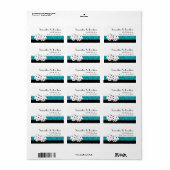 ラスベガスサイコロテーマティール（緑がかった色）&ブラックフェイクグリッター ラベル (フルシート)