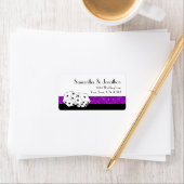 ラスベガスサイコロテーマパープル&ブラックフェイクグリッター ラベル (インサイチュ)