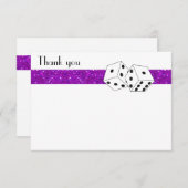 ラスベガスサイコロテーマフラットサンキューパープル サンキューカード (正面/裏面)