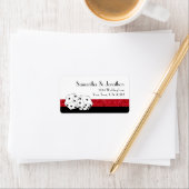 ラスベガスサイコロテーマルビーレッド&ブラックフェイクグリッター ラベル (インサイチュ)