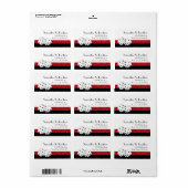 ラスベガスサイコロテーマルビーレッド&ブラックフェイクグリッター ラベル (フルシート)