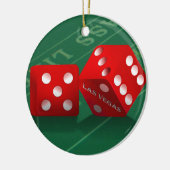 ラスベガスサイコロ付きクラップステーブル セラミックオーナメント (左)