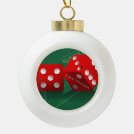 ラスベガスサイコロ付きクラップステーブル セラミックボールオーナメント