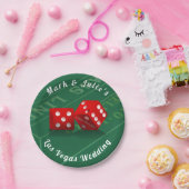 ラスベガスサイコロ付きクラップステーブル ペーパープレート (パーティー)