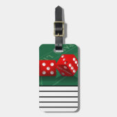 ラスベガスサイコロ付きクラップステーブル ラゲッジタグ (正面縦)