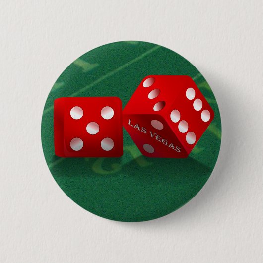 ラスベガスサイコロ付きクラップステーブル 缶バッジ (正面)