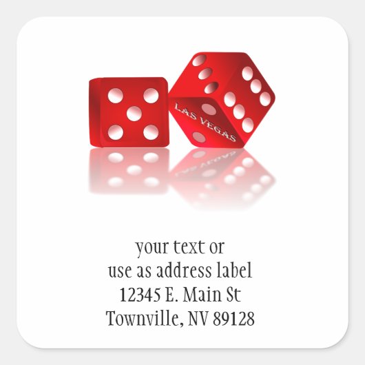 ラスベガスサイコロ スクエアシール (正面)