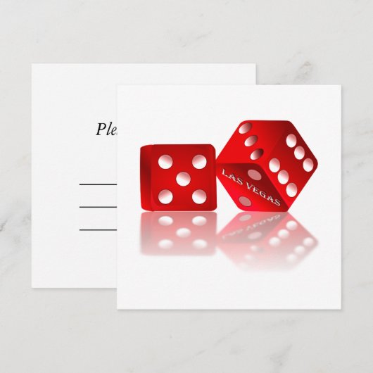 ラスベガスサイコロ 招待状 (正面/裏面)