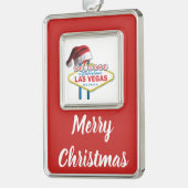ラスベガスサインへようこそ シルバープレートフレームオーナメント (左)