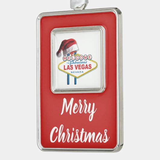 ラスベガスサインへようこそ シルバープレートフレームオーナメント (左)