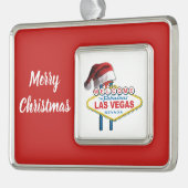 ラスベガスサインへようこそ シルバープレートフレームオーナメント (左)