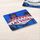 ラスベガスサインへようこそ スクエアペーパーコースター (アングル)