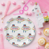 ラスベガスサインへようこそ ペーパープレート (パーティー)