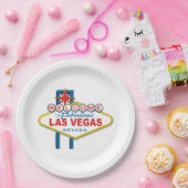ラスベガスサインへようこそ ペーパープレート (パーティー)