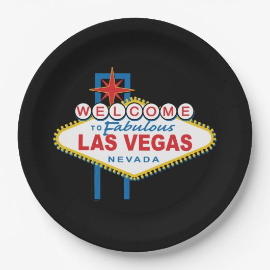 ラスベガスサインへようこそ ペーパープレート (正面)