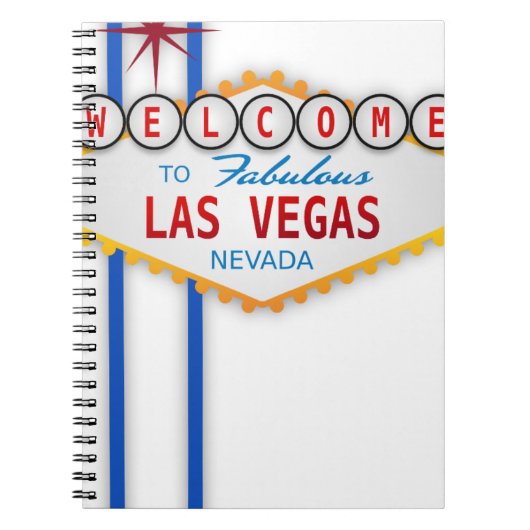 ラスベガスサインアメリカカジノ賭博ゲーム ノートブック (正面)