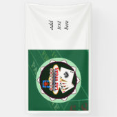 ラスベガスサインアンドツーキングストランプのポーカーチップ 横断幕 (縦)