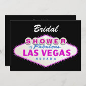 ラスベガスサインデスティネーションウェディングブライダルシャワー 招待状 (正面/裏面)