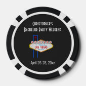 ラスベガスサインバチュラーパーティバケーションモダン ポーカーチップ (裏面)