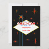 ラスベガスサインバースデーパーティーの招待 招待状 (正面)