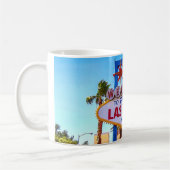 ラスベガスサインマグカップへようこそ コーヒーマグカップ (左)