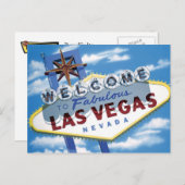 ラスベガスサインレトロネオンサイン葉書へようこそ ポストカード (正面/裏面)