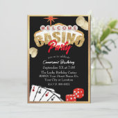 ラスベガスサイン金ゴールドパーティー 招待状 (スタンド正面)