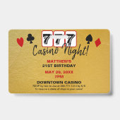 ラスベガスサインVIP誕生日パーティーの招待状を渡す バッジ (裏面)