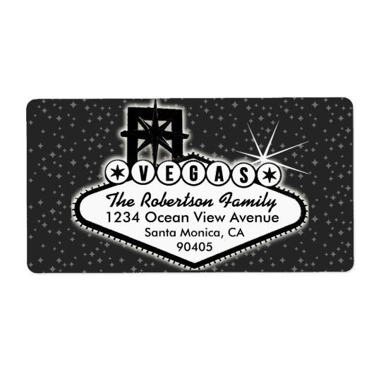 ラスベガスサインwith stars住所 シール (正面)