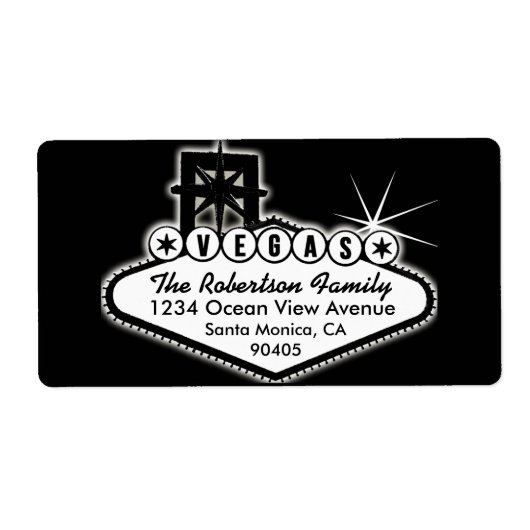 ラスベガスサインwith stars住所 シール (正面)