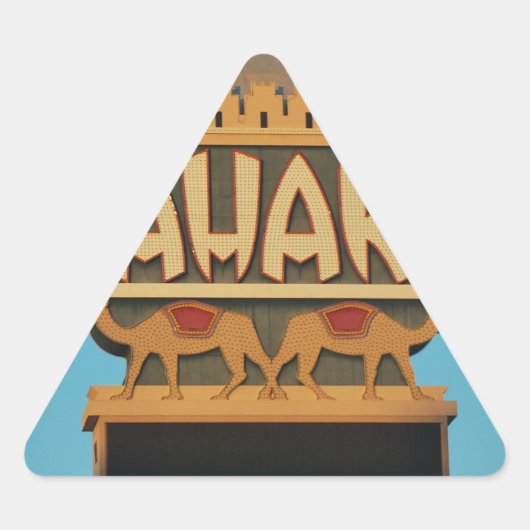 ラスベガスサハラカジノランドマークアーキテクチャ 三角形シール (正面)