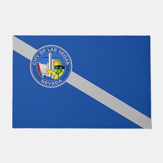 ラスベガスシティの旗とドアマット ドアマット (正面)