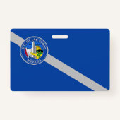 ラスベガスシティの旗と名前バッジ バッジ (裏面)