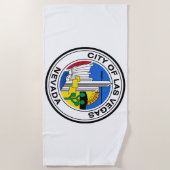 ラスベガスシティシール（ネバダ） ビーチタオル (正面)