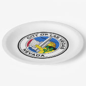 ラスベガスシティシール（ネバダ） ペーパープレート (アングル)